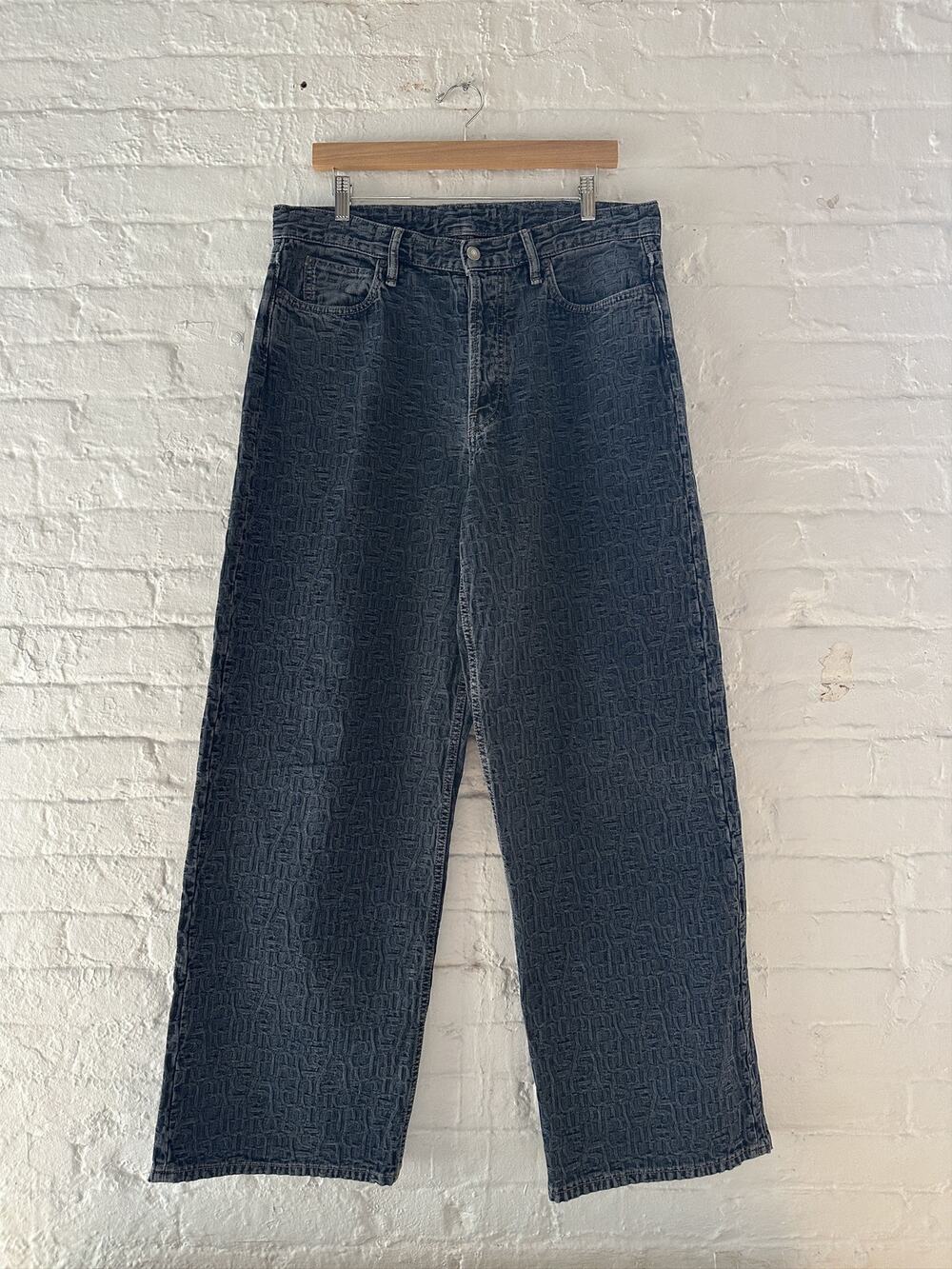 Acne Studios 1981 Monogram Wide Leg Baggy Jeans